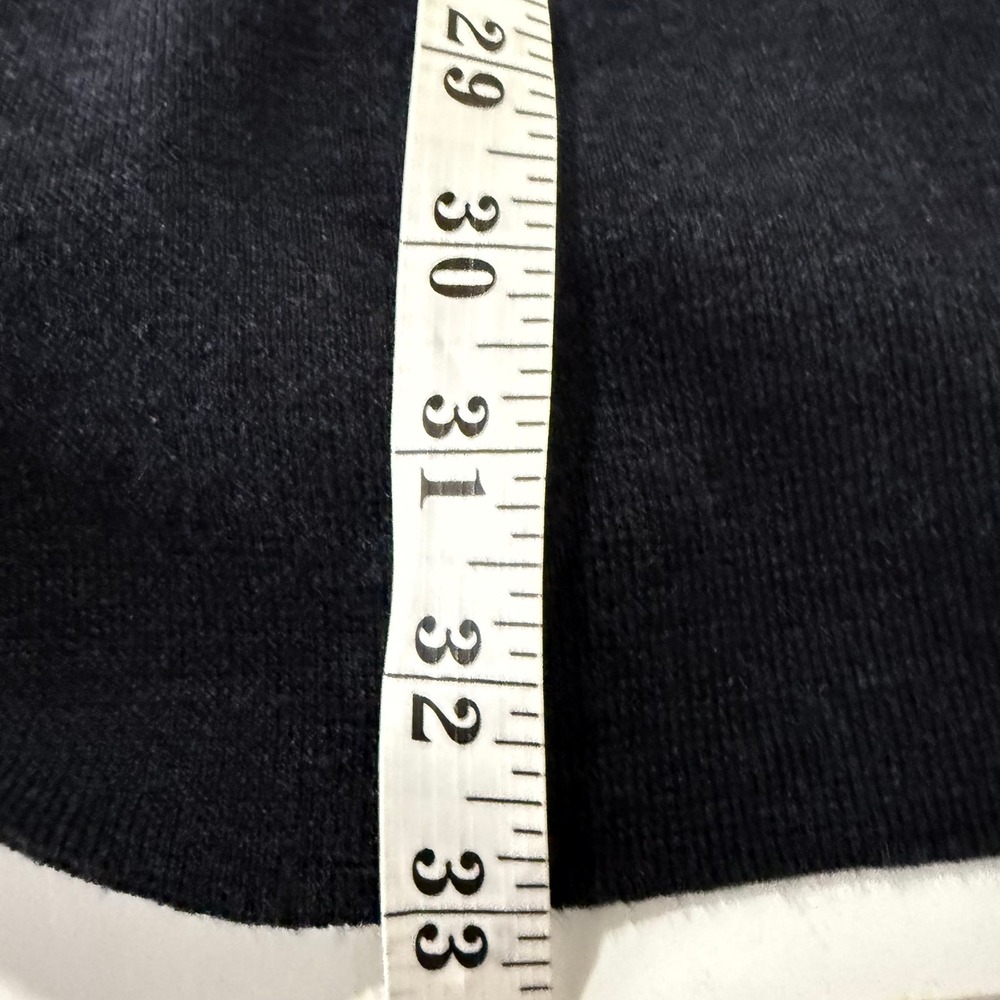 Eileen Fisher Petite Knit Midi Skirt Navy Blue Merino Wool Sz PSPS - Picture 6 of 6